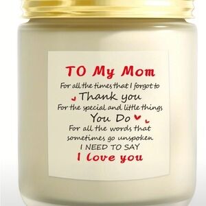 Gold Lid Candle with Heartfelt Message